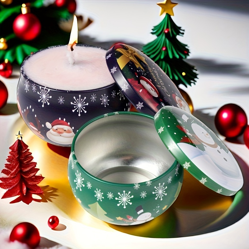 10個セット クリスマスキャンドルジャー - メタル缶、2. - Candle Making Jars のレビューと価格