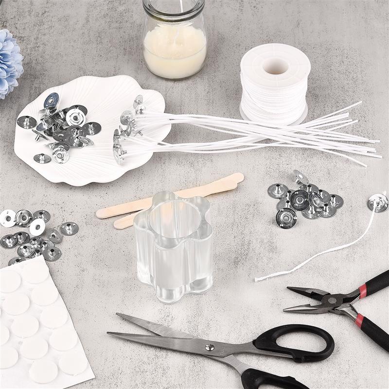 無煙キャンドル100-20cm,金属製の仕切り,手作りキャン - Candle Making Wicks のレビューと価格